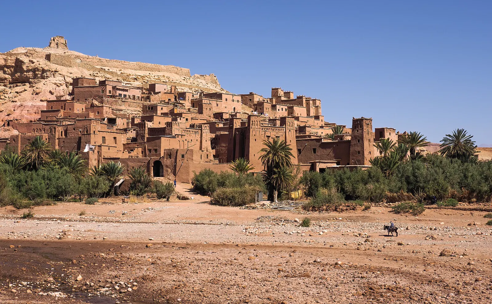The ksar of Ait Ben Haddou above the dry riverbed